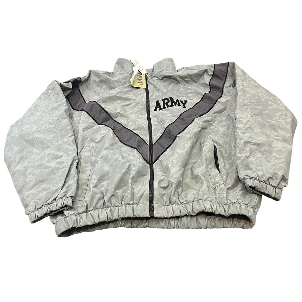 Skilcraft IPFU Army Jacket Mens Large Regular Gray Digital Camo PT Windbreaker